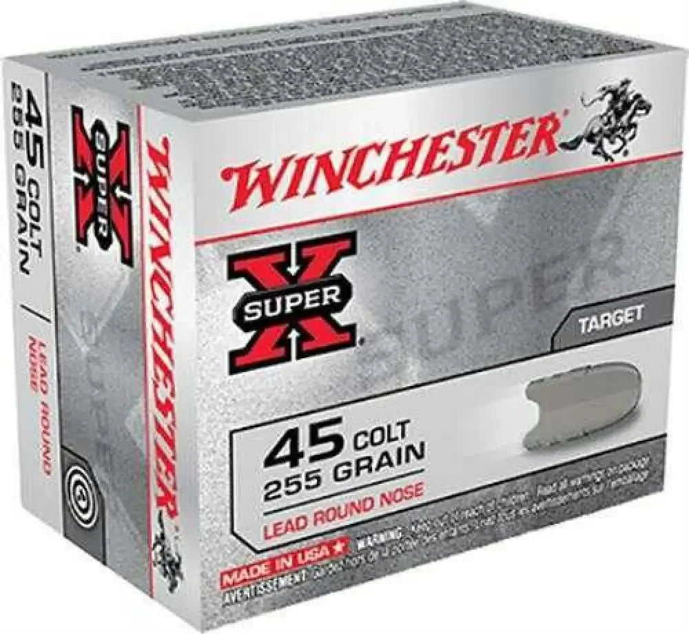 Winchester 45 Colt Ammo: Superior Accuracy Lead Round Nose Bullets! - 255 Grain / Handgun Ammo