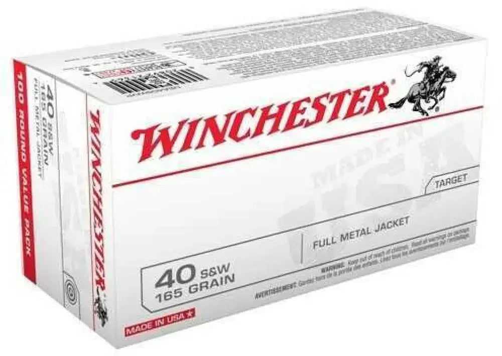 Winchester S&w Metal Jacket Reliable Training Ammo - 40 S&w / 165 Grain / Full - Handgun