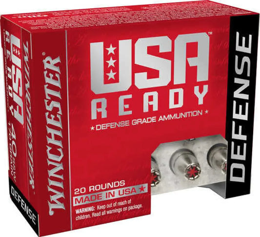 Winchester USA Ready 40 S&W 155 gr hollow point ammo box